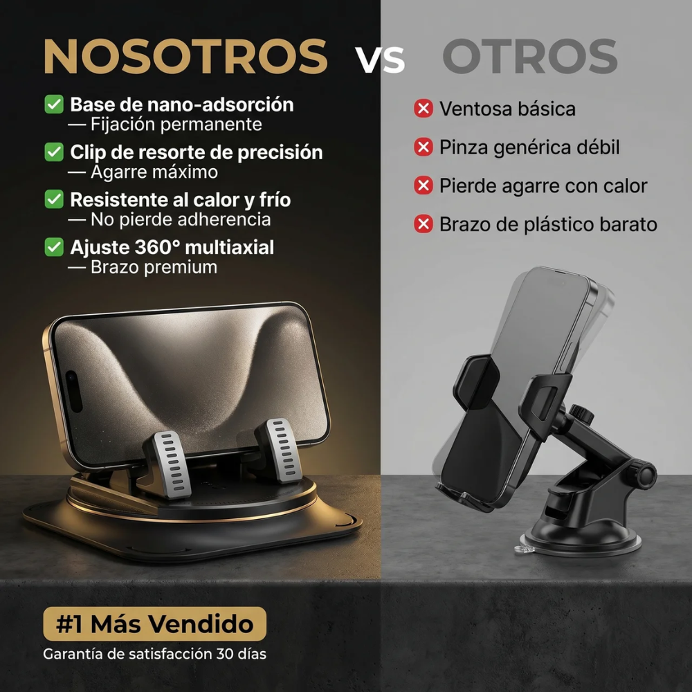 AutoGrip - Soporte de Salpicadero 360° Anti-Caída