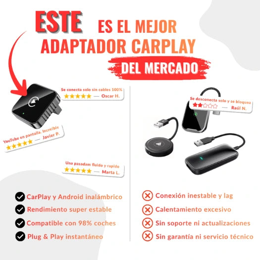 AutoLink - Adaptador CarPlay Inalámbrico