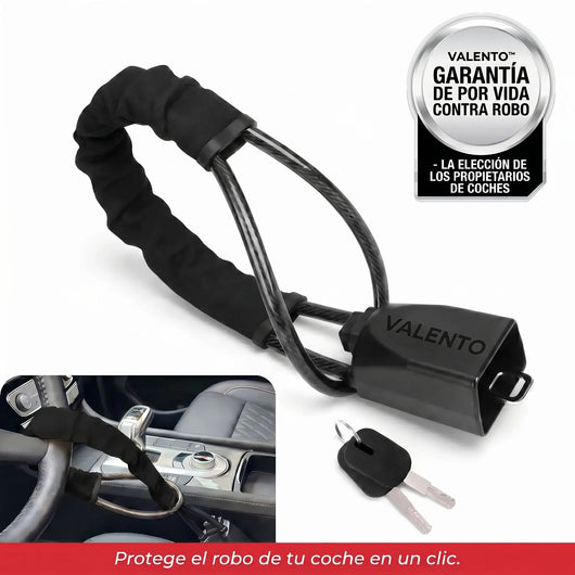 GuardClic - Candado Antirrobo de Volante con Cable de Acero