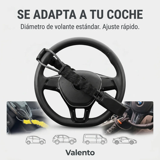 GuardClic - Candado Antirrobo de Volante con Cable de Acero