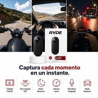 Ryde - Cámara POV 4K Manos Libres